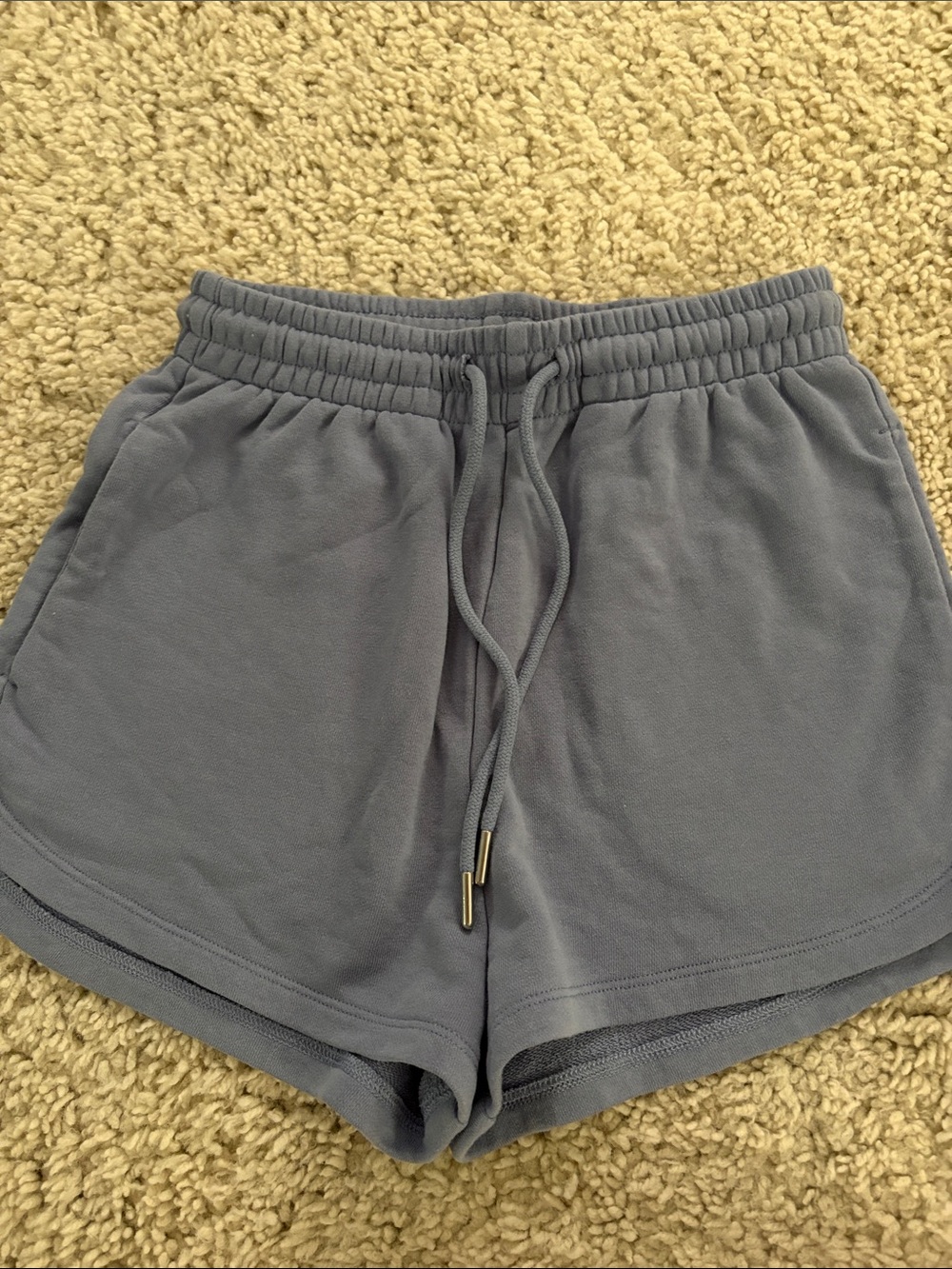 H&M Slate Blue Drawstring Athletic Shorts